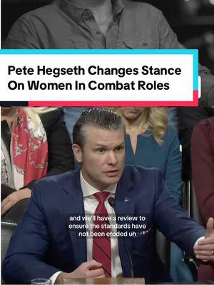 After facing backlash, Trump's nominee for defense secretary is softening his stance that no women should serve in military combat roles. #fyp #news #politics #political #politicalnews #politicaltiktok #petehegseth #military #trump #defensesecretary 