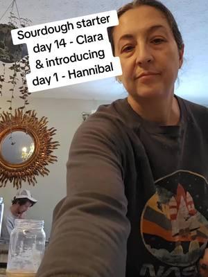 Sourdough starter day 14 for Clara Dough and day 1 for Hannibal Rising!  #claradough  #hannibalrising  #resolution2025  #sourdoughstarter 