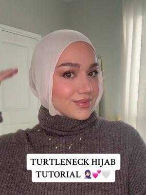 This is how I always wear my hijab with my turtlenecks! Looks so clean & neat 🥰🧕🏻  let me know if you want to see more hijab styles!! #hijabtutorial #hijabi #hijabistyle #turtleneck 