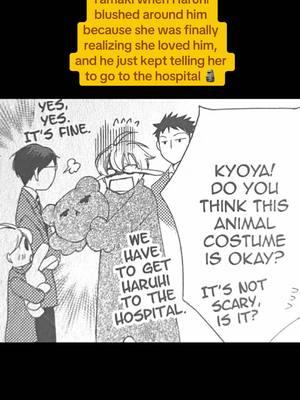 Bless his heart 😭😭 #ohshc #ouranhighschoolhostclub #tamakisuoh #haruhifujioka #tamaharu #ohshcmanga #iwascookingandiburntthebacon 