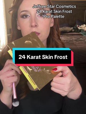 Love using this 24 karat Skin Frost @Jeffree Star Cosmetics #jeffreestarcosmetics #24karat #skinfrost #highlighter #makeup #jeffreestar 