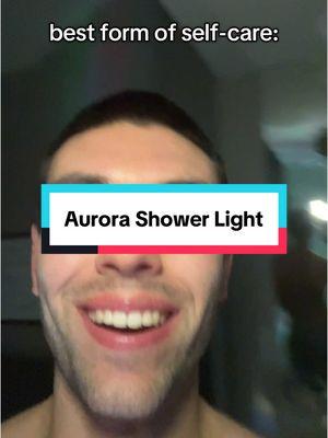 life is short, romanticize your showers and prioritize self-care with this vibey shower light #showervibes #showertok #northernlights #bathroomdecor #aurora #girlshowers 