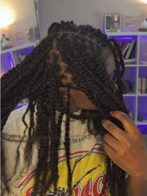 might be loc’d dec 25’. the density, movement has me hooked. I’m using 20” of qvr bulk kinky hair for these mini twists. #qvrhair #twistshairstyle #minitwistswithextensions #minitwiststutorial #minitwists  #minitwiststyles 