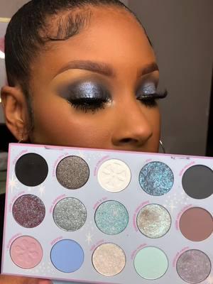 Easy Eyeshadow Tutorial using @ColourPop Cosmetics Frosty The Snowman palette #makeuptutorial #nashvillemakeupartist #beginnermakeup #nashvillemakeup #nashvillemua #makeupforblackwomen #eyeshadowtutorial #cutcreasetutorial #colourpopcosmetics #eyeshadow 