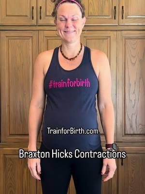 ♦️BRAXTON HICKS VS. LABOR CONTRACTIONS Both are a contraction or tightening of the uterus which is a muscle. ♦️Braxton Hicks contractions are toning of the uterus or thirsty muscle. They last under 30 seconds, may or may not have discomfort and can be all over the belly or localized to an area of the belly. No pattern to them and usually happens randomly. Dehydration is the most common reason for these contractions but not limited to this reason. ♦️Labor contractions are the body warming up and contractions to help a baby move through the pelvis and across the finish line. The most typical labor contraction will start in your lower back, wrap around to the front, peak with intensity and fade away. Labor contractions will establish a pattern, get closer together, last longer and become more intense the closer you get to meeting your baby. Labor contractions may not be limited to this sensation. There are variables that can cause a labor contraction to feel different like dehydration, exhaustion, lack of food, your laboring position, your baby’s laboring position to name a few. Train with me! Virtual and in person natural birth workshops👉🏼trainforbirth.com #birthing #pregnantlife #pregnanttiktok #fyp #thirdtrimester #childbirtheducation 