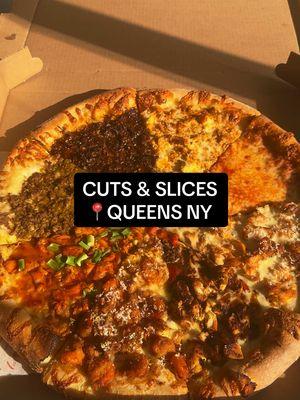 @CutsAndSlicesNyc  This isn’t your average pizza shop !  Cuts & Slices definitely takes pizza to a whole new level 🔥 Endless speciality slices that have your mouth watering 😋 Where else can you get stew oxtail, sweet chilli oxtail and curry chicken slices ‼️  Every bite of their pizza has you wanting more. I’ll definitely be back 🔥🙌🏾‼️  10/10 recomend 🔥‼️ Try these items next time you stop in. •Sweet chilli oxtail slice •jerk chicken slice •curry chicken slice •stew oxtail slice •buffalo chicken slice  •Alfredo truffle salmon slice  #cutsandslicesnyc #pizza #oxtailpizza #jerkchickenpizza #sweetchillioxtailpizza #Foodie #pizzareview #restaurant #RestaurantReview #nycfood #nycpizza #nycpizzareview #nycfoodreview #queensfood #queensfoodie 