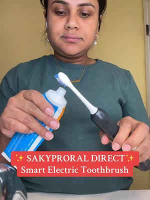 If you want your teeth to be clean and healthy then get this smart electric toothbrush from@SAKYPRORAL #electrictoothbrush #toothbrush #electricbrush #toothcleaning #rechargabletoothbrush #hygieneproducts #fyp #TikTokShop 