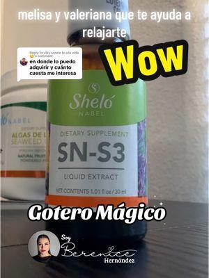 Replying to @vlky sonríe le a la vida 😌 gotero para la ansiedad del estrés insomnio #sns3 #insomio #shelonabel #shelonabelusa 