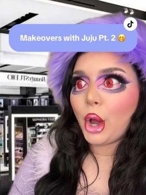 Replying to @Amyleigh 🦋 Makeover with Juju Pt. 2 🤭 #makeupartistproblems #mua #dramatic #bridalmakeup #retailproblems #customerserviceproblems #sephora #satire #skits #jujugorgeous 