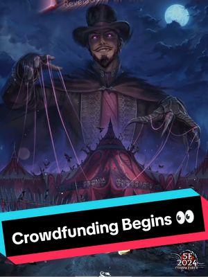 Sign up for crowdfunding email updates now! 🤩 #dungeonsanddragons #dndcommunity #dnd5e #ttrpg #dndtiktok #hughepercivallockcross #villain #festivaloftheforgotten #darkcarnival #eldritch_author #stforge 