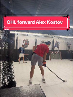 @alex_kostov47 Alex Kostov and James Kim ripping a few shots! Alex is having a great season currently playing with the @flintfirebirds in the OHL. Excited to see what comes next for him!  #hockey #training #bardown #ohl #NHL #ahl 