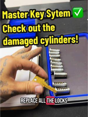 2 full days and we are done with our master key system. What took EXTRA long? almost every cylinder was damaged and we had to replace 12 cylinders & 3 commercial levers… I can’t believe whoever rekeyed this building previously and damaged all these locks. This guy CANT BE CALLING HIMSELF A #locksmith smdh. #LockTech911 #masterkey #locksmithfail #wtf #locksmithlife #schlage #rekey 