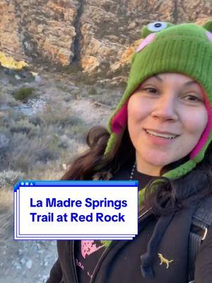 Hiking the La Madre Springs trail at Red Rock #travelnevada #hikinglove #womenwhohike #womenwhohikesolo #redrockcanyon 