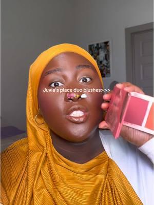 @Juvia’s Place blushes are so perfect!!! #makeup2025 #juviasplace #blackgirlblush #darkskinmakeup 