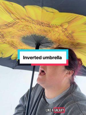 An inverted umbrella just makes sense! @CLUB ONE #umbrella #invertedumbrella #sunflowers #insideout #thismakessense #raingear #umbrellas #giftguide #ttsdelightnow #tiktokshopjumpstart #tiktokshoploveatfirstfind #toptierjanuary #under20dollars 