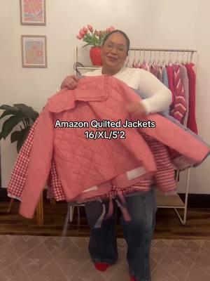 Amazon quilted jackets on a size 16 ❤️🥰 #amazonfinds #amazonmusthaves #amazonvirtualtryon #amazonjacket #quiltedjacket 