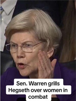 U.S. Senator Elizabeth Warren questioned Donald Trump’s pick for secretary of defense, Pete Hegseth, about his past opposition to women in combat during a confirmation hearing.   Hegseth, a former Fox News host, is one of the most controversial figures ever nominated to that cabinet role. The 44-year-old slammed diversity, equity and inclusion initiatives in the military, and, in his latest book, questioned whether the top U.S. general has the job because he's Black.   Prior to his nomination, Hegseth strongly opposed women in combat roles but walked back that stance during the most contentious confirmation hearing in memory for a U.S. defense secretary.   #Hegseth #Trump #POTUS #UnitedStates #Reuters #News