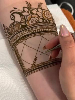 Leafy pattern with Henna #hennatutorial #hennadrawing #drawing #mehndi #weddinghenna 