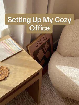 the cozy office is finally coming together!!🤎 pls, i’d love to hear any ideas for the tea bar and desk shelving!👂🏽And I’m on all other platforms if this one’s goin down🥲🫶🏽 #cozydesk #cozyoffice #homeoffice #wfhoffice #wfhdesk #cozydesksetup #cozygamingsetup #officeideas #officedecor #officeaccessories #cozytok 