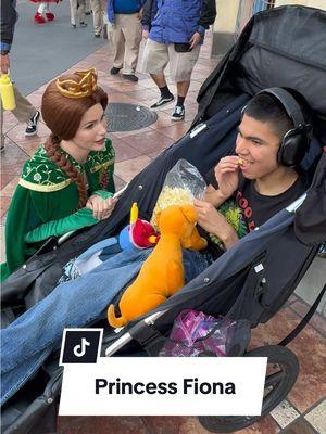 Princess Fiona asking Thomas if he is eating onion popcorn  *If TT goes away, you can find ‘MagicWithThomas’ on IG, Threads, FB Page, YT, and SC  #autism #autismawareness #autismacceptance #asd #specialneeds #universalstudios #universalstudioshollywood #shrek #princessfiona #fyp #foryoupage 