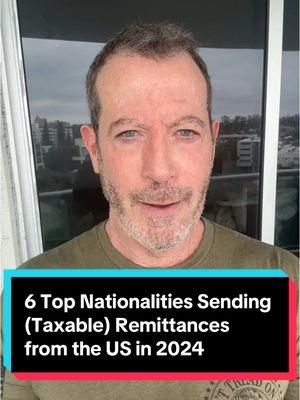 6 Top Nationalities Sending (Taxable) Remittances from the US in 2024 President-elect Trump has stated his intention to impose tariffs on countries that do not cooperate with his mission to "Make America Great Again," but he could also impose a tax on billions of dollars in remittances to those countries from their citizens residing in the United States.  Here are some of the top nationalities sending remittances from the US in 2024, according to World Bank data: 1. India India leads with an estimated $129 billion sent back home. 2. Mexico Mexicans living in the United States sent approximately $68 billion to Mexico in 2024. 3. China — $48 billion 4. The Philippines — $40 billion 5. Pakistan — $33 billion 6. Honduras — $9.7 biliion Maybe Honduras President Xiomara Castro should reconsider threatening to close the U.S. base in Honduras if Trump deports illegal aliens from Honduras. I'm Joseph Bovino, America-first immigration, business and trademark attorney based in Miami and serving clients worldwide. Follow for more. #immigrationlawyer #immigrationattorney #usimmigration #remittance #illegalimmigrants #trump #usimmigrationlawyer #fy #fyp #viralvideo #viralvideos #deportation #immigration #joebovino #bovinolawgroup #josephbovino 