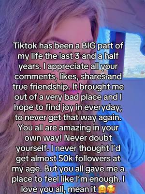 Thank yall for the love! I see you! ❤️ #tiktokban #maybenot #appreciationpost #thankyall #youareenough #bestfriendsforever #family #funtimes #depression #socialanxiety #overcome #over40 #1975 #genx #fyp #fypシ #fypシ゚viral 