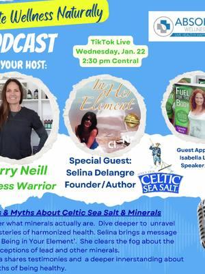 It's going to be an absolute informative episode.  Everyone, log on to THIS account due to be able to communicate with us LIVE:   Find out the truths and myths about celtic sea salt and other Salts.  Discover the difference between minerals and heavy metals.  You will WANT to attend this Live!  @Wellness Warrior @CelticSeaSaltBrandOfficial @selinadelangre  #wellness #fyp #fypage #celticseasalt #salt #minerals #lead #organic 