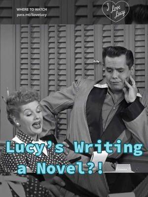 Lucy's writing a novel?! ⌨️  #ilovelucy Now Streaming on #PlutoTV and Paramount+ #lucilleball #classictv #1950s 