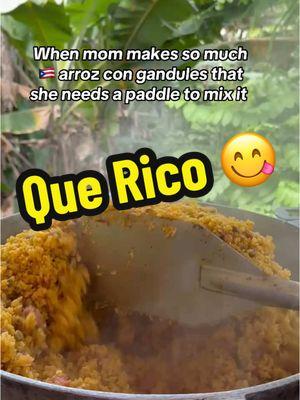 When it required a paddle you know the flavor runs deep! #lostherealtor #arrozcongandules #pr #puertorico #latinfood #Foodie #puertoricanfood #rice #pigeonpeas 