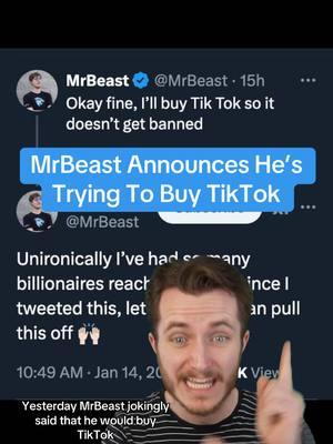 Should MrBeast buy TikTok? #tiktokban #mrbeast #mrbeastchallenge 