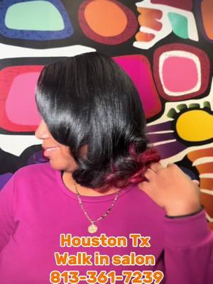 Peek a boo color x silk press #houstonsalon  #houstonsewin  #houstonquickweaves  #houstonhairstylist 