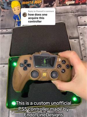 Replying to @Pharaoh the Pip-Boy PS5 custom unofficial controller made by EndofLineDesigns #fallout #fallouttok #mrsfallout 