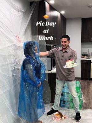 Pie Day at work #officelife #coworkers #workdistractions #funjobcheck #corporatelife #corporatetiktok #theoffice #theofficetiktok 