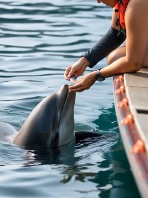 rescue team help dolphin which cought in fishing net #dophin #rescue #rescueteam #rescueanimals #help #fishingnet 