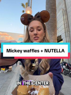 Mickey waffles…with Nutella??? 😍 #disney #disneyparks #disneyland #dca #schmoozies #disneyfoods #mickeywaffles #nutella #Foodie #foryou #disneyfyp 