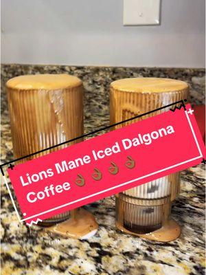 Lions Mane Iced Dalgona Coffee situation 10/10 OnGawd 👌🏾 • lmk if u want me to show yall the lions mane coffee syrup situation🤌🏾 • #homemade #dalgonacoffee #lionsmane #eatathome #DIY #tutorial #fyp 