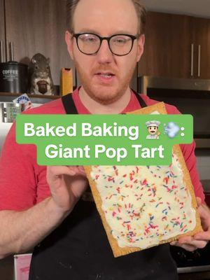 Baked Baking 👨🏻‍🍳💨: Giant Pop Tart #funny #comedy #baking #baked #cooking #bakingshow #Recipe #comedian #poptart #pie #piedough