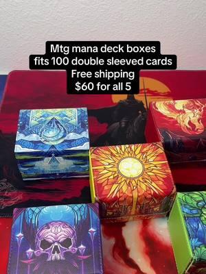 If you add all 5 to cart you get a coupon getting them all for $60 #mtg #magicthegathering #mtgcommander #mtgdeckbox #manadeckbox #tcg #edh #CapCut 