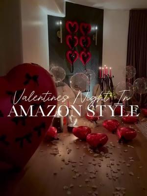 Shop all my home in bio❤️🥰 Or shop this post directly here ➡️ https://liketk.it/52Cwu A cozy romantic night in or after a romantic night out. 💕✨ Here is a fun and simple way to make your Valentines Day special. ❤️ Here’s everything I used from Amazon:  ❤️ 7 Candles  ❤️ I Roll Satin Ribbon  ❤️ 10 Heart Balloons  ❤️ 1 Giant Balloon  ❤️ Rose Petals  ❤️ 6 Decorative Hearts  ❤️ 4 Mini Heart Tea Lights  ❤️ 3 Tabletop Fire-pits ❤️ 2 Heart Pillows  ❤️ 8 Floating Red String Ballon’s  #ThisIsHome #ValentineDecor #CozyVibes #AmazonFinds #ValentinesDayDecor #RomanticNightsIn #ValentineAesthetic #CandlelightLove #ValentinesDecor #RomanticValentinesIdea