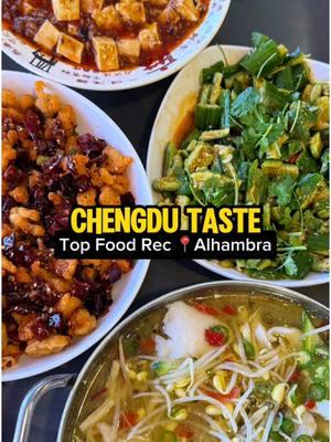 Returning here…expeditiously. Chengdu taste in Alhambra is an LA institution in SGV and I loved it so much! Would love recs on what to try next time!  Portions are HUGE here with really affordable pricing compared to other LA spots. We ordered SO MUCH and I loved every dish but would probably skip the mapo tofu next time to try something new!  #Alhambra #sgveats #sangabrielvalley #szechuan #spicyfood #chinesefood #ChineseCuisine #losangelesfood #laeats #mapotofu 