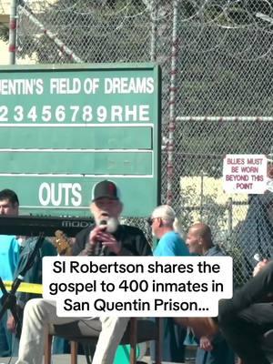 Si Robertson speaking to 400 incarcerated men in San Quentin Prison! Full message on YT #christiantiktok #christianlife #christianboy #prison #bible #foryoupage #fyp #foryou #gbb #foryourpage #godbehindbars #christian #jesuslovesyou