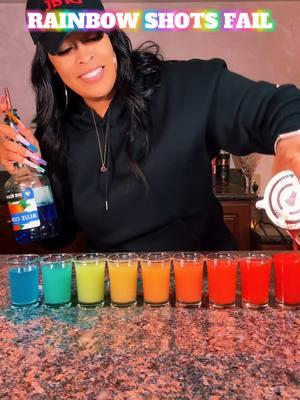 Replying to @Rajshida Johnson RAINBOW SHOTS 🌈 w/ the highly requested clear shaker  #drinks #drinkideas   #cocktails #rainbowshots #drink #cocktail #EasyRecipes 