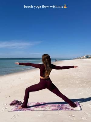 beach yoga >>> #fyp #yogaflow #yogainstructor #beachyoga 