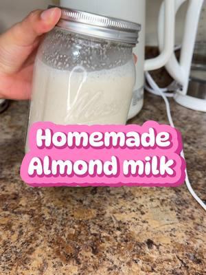 Homemade almond milk!🥛  • • • #HomemadeAlmondMilk  #AlmondMilk #HomemadeMilk #CapCut 