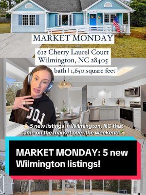 Market Monday on a Tuesday should be criminal… but I know yall need your Wilmington, NC hot sheet update!!!! I post new listings to our Instagram stories every Monday, it’s called Market Monday and I hear people really like it. @wilmingtonrealtor on the other app!!! 👀 #wilmingtonnc #wilmingtonrealtor #marketmonday #newlistings #houseforsale #ilmrealestate #lelandnc #brunswickcounty #newhanovercounty #greenscreen 