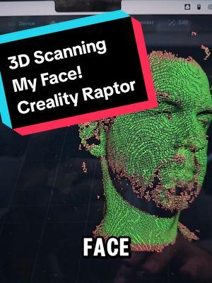 A SUPER quick scan of my face! Using the Creality Raptor 3D Scanner. I hardly do it justice, but its SO fast and still quite accurate.  #TechMakesArt #3dprinting #Creality #3dscanning 