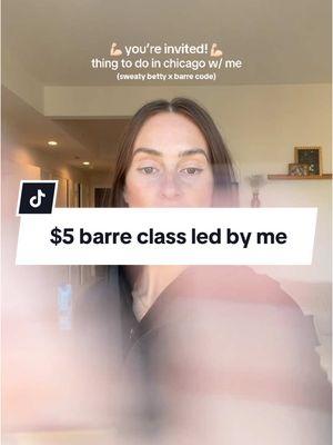 UPDATE: Sold out & there isn’t a waitlist! I’ll do more in the future 🫶 #chicago #chicagotiktok #thingstodoinchicago #barreclass #sweatybetty @Barre Code Chicago @Sweaty Betty 