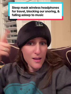 Where have these Bluetooth sleep mask headphones been all my life!!! I cannot wait to use these on our long flights to Thailand later this month to help block out the sounds on the plane while I sleep and listen to relaxing music or guided meditations. I also will be wearing them whenever I travel with my mom to block out the sound of her snoring at night! Who else cannot fall asleep with ear buds in their ears or noise-cancelling headphones on?  These sleep mask wireless headphones are game changers! #sleepmaskheadphones #travelessentials #flightessentials #travelmusthaves #bestheadphones     #gifted
