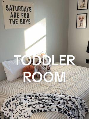 GRAND FINALE of turning nursery to toddler bedroom 🎉 IM IN LOVE. Follow me on I G + YT for all the fun, budget friendly projects in 2025!  #toddlerboy #toddlerroom #bedroomdecor #floorbed #toddlerbed #sportsnursery #thrifteddecor #babyboy #bedroommakeover #boysroom #nursery #toddlermom 