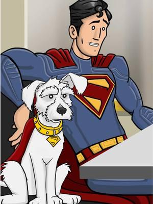 Superman has a dog now! #animation #superman #krypto #cartoon 